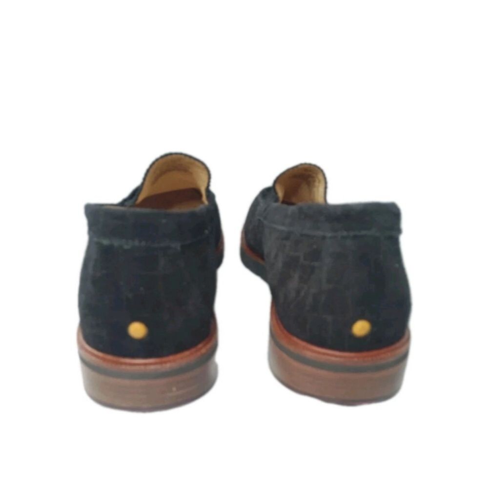 Samuel Hubbard Tailored Traveler Black Croc Suede Shoes Women Size 9.5 MSRP $264 - Picture 5 of 10